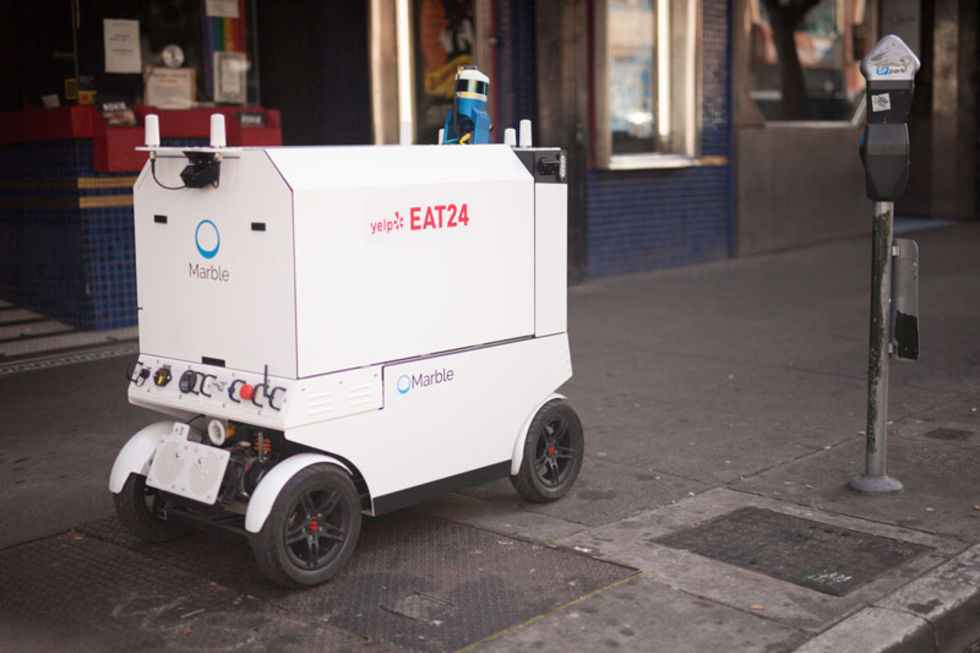 Kolla in när roboten Marble levererar mat i San Francisco