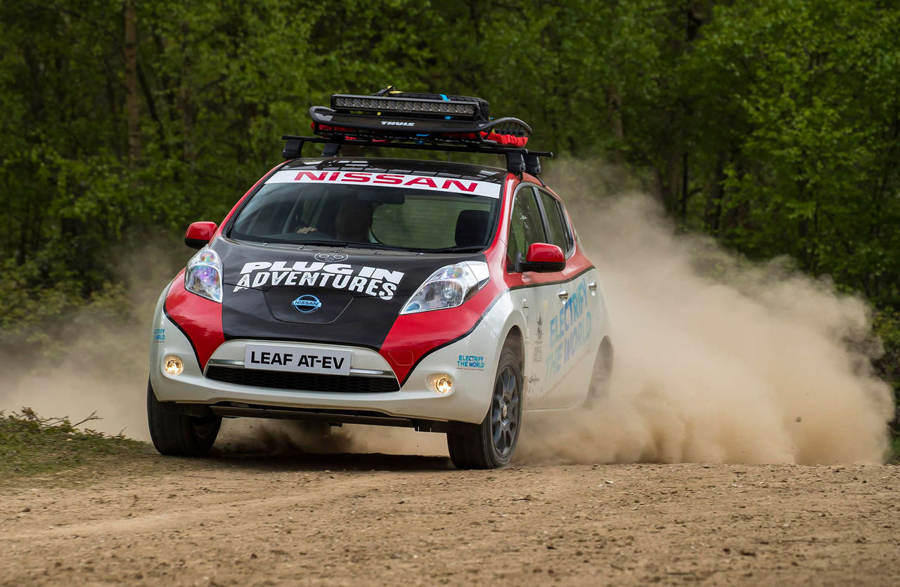 En Nissan Leaf ska köra Mongoliska Rallyt