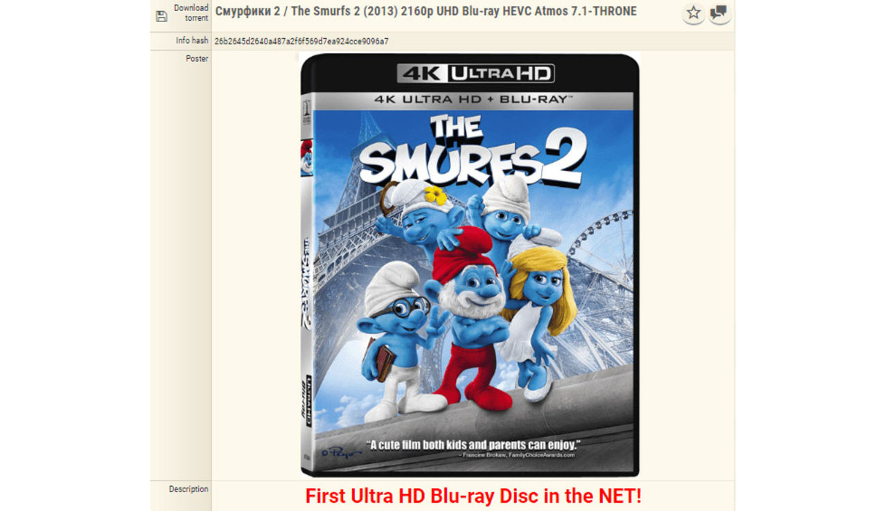 Första UltraHD BluRay-skivan läckt på piratsajt