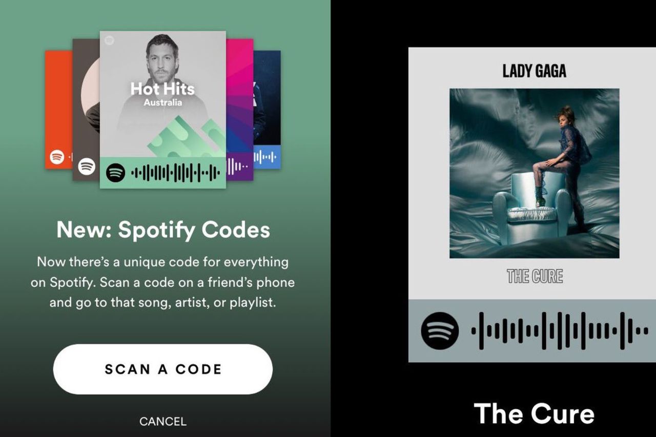 Dela musik med Spotify Codes