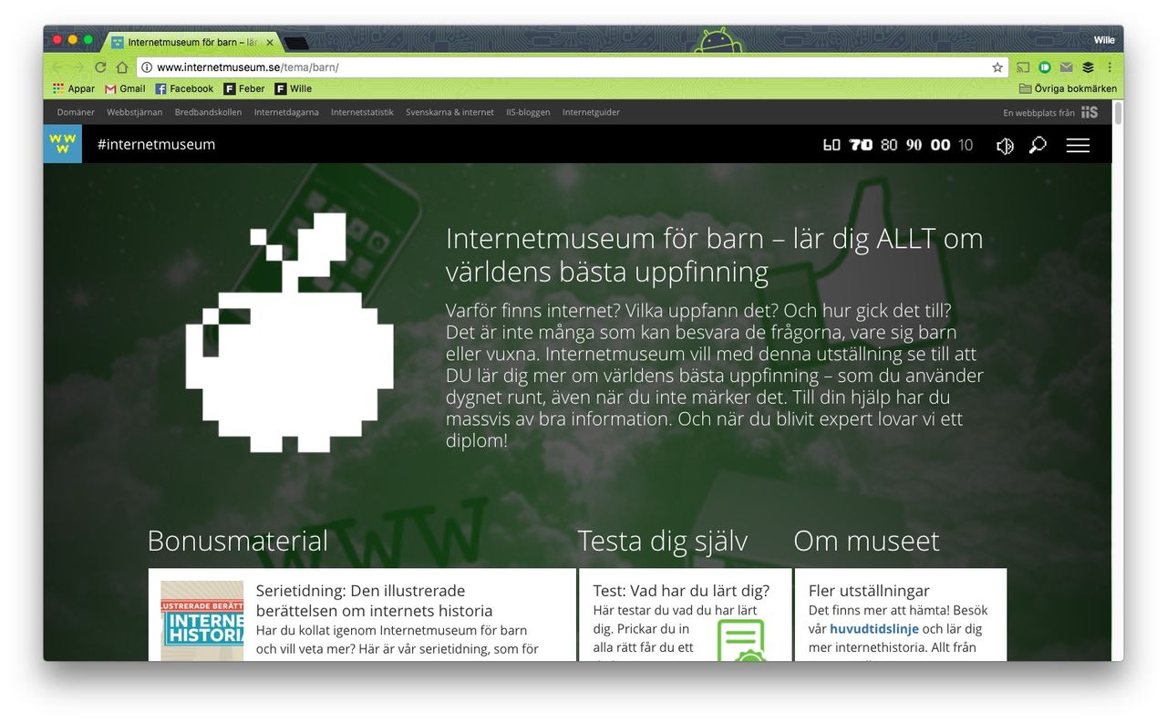 Internetmuseum öppnar utställning för barn
