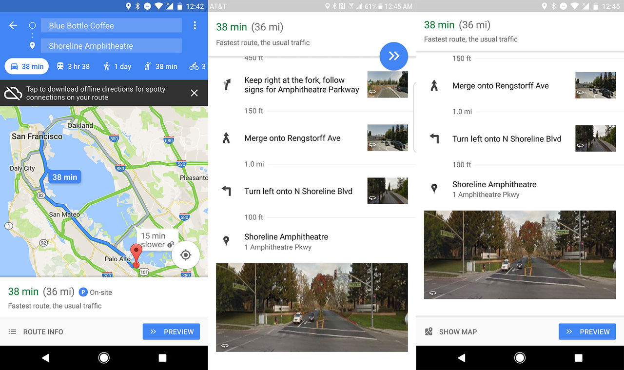 Google Maps börjar använda Street View-bilder för navigering