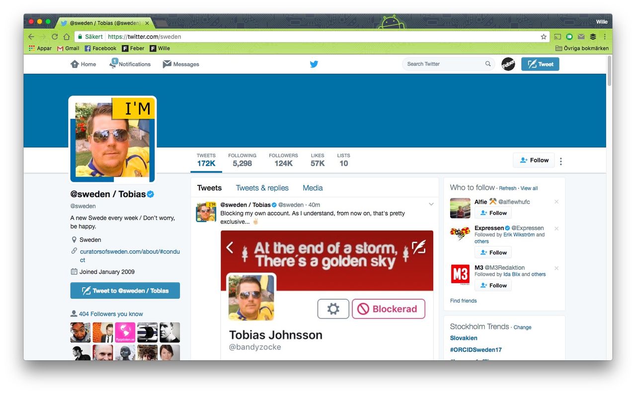 @sweden skrotar kontroversiell block-lista på Twitter