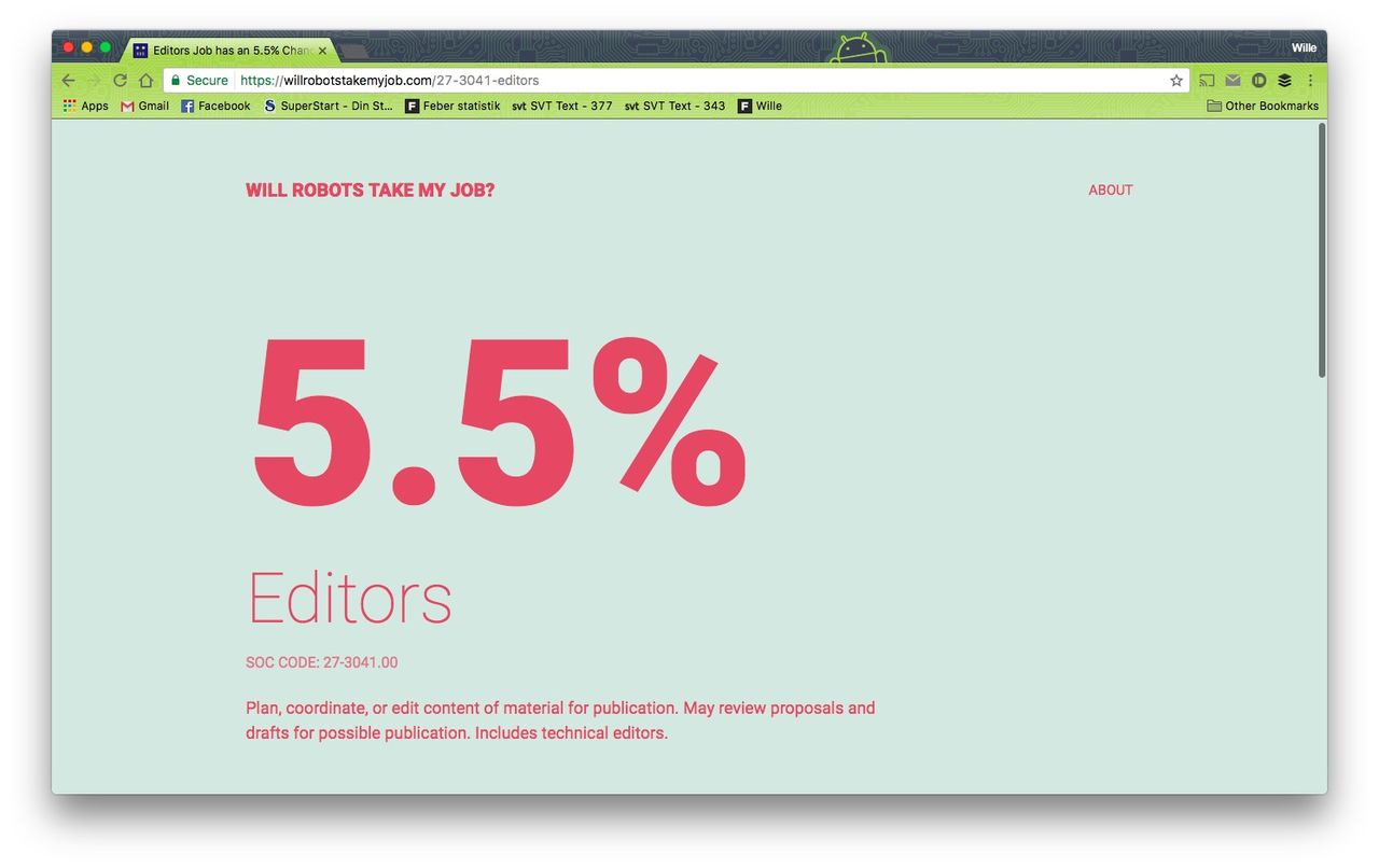 Kommer en robot att ta ditt jobb i framtiden?