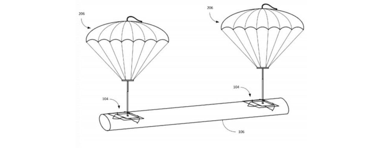 Amazon tar patent för fallskärmar till drönarleveranser