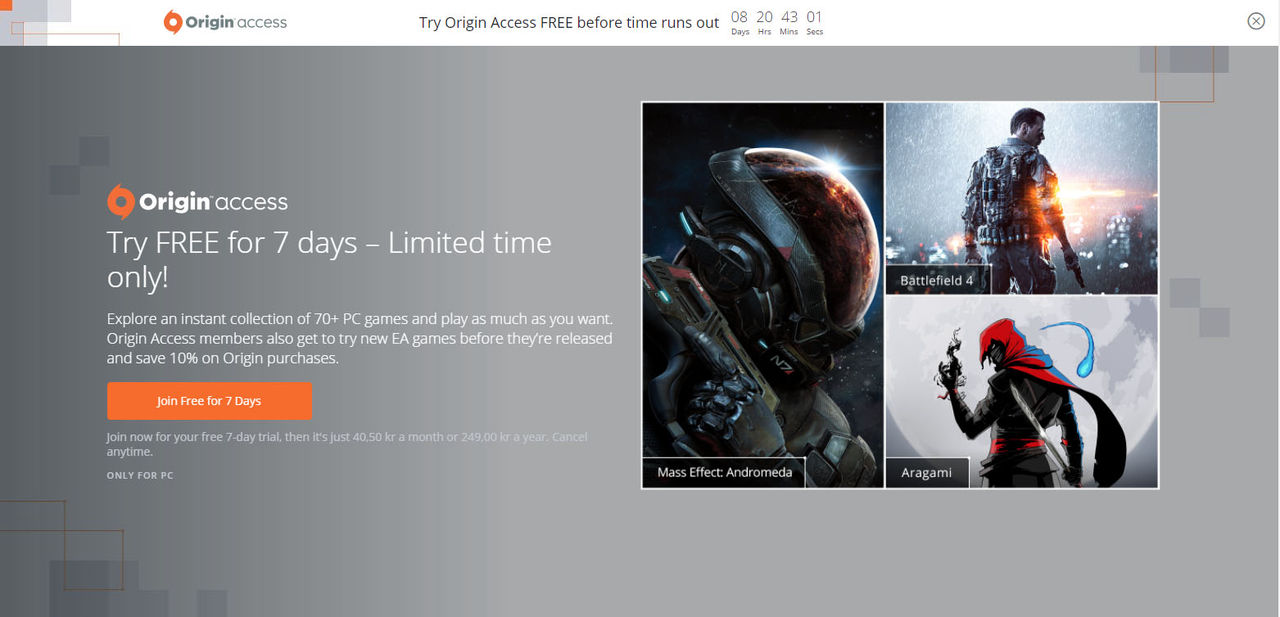 EA Access och Origin Access är gratis den här veckan