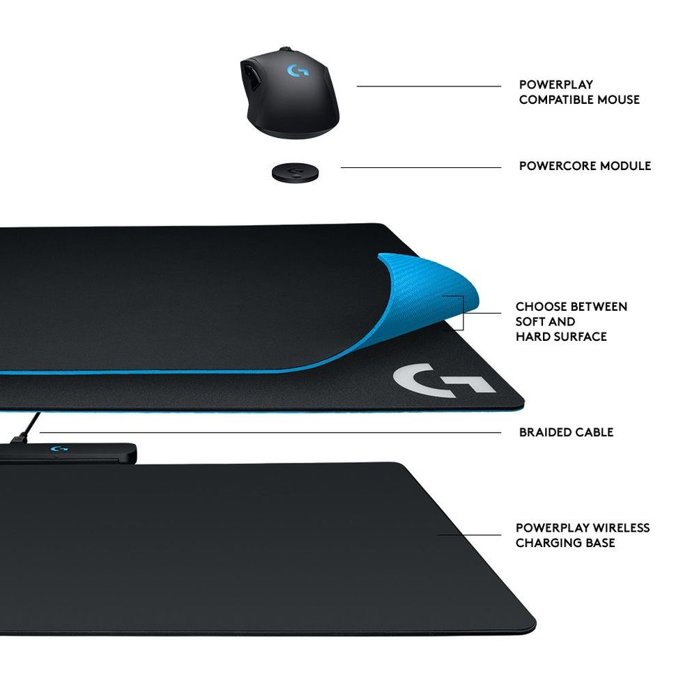 Logitech visar upp musmattan G Powerplay som laddar musen
