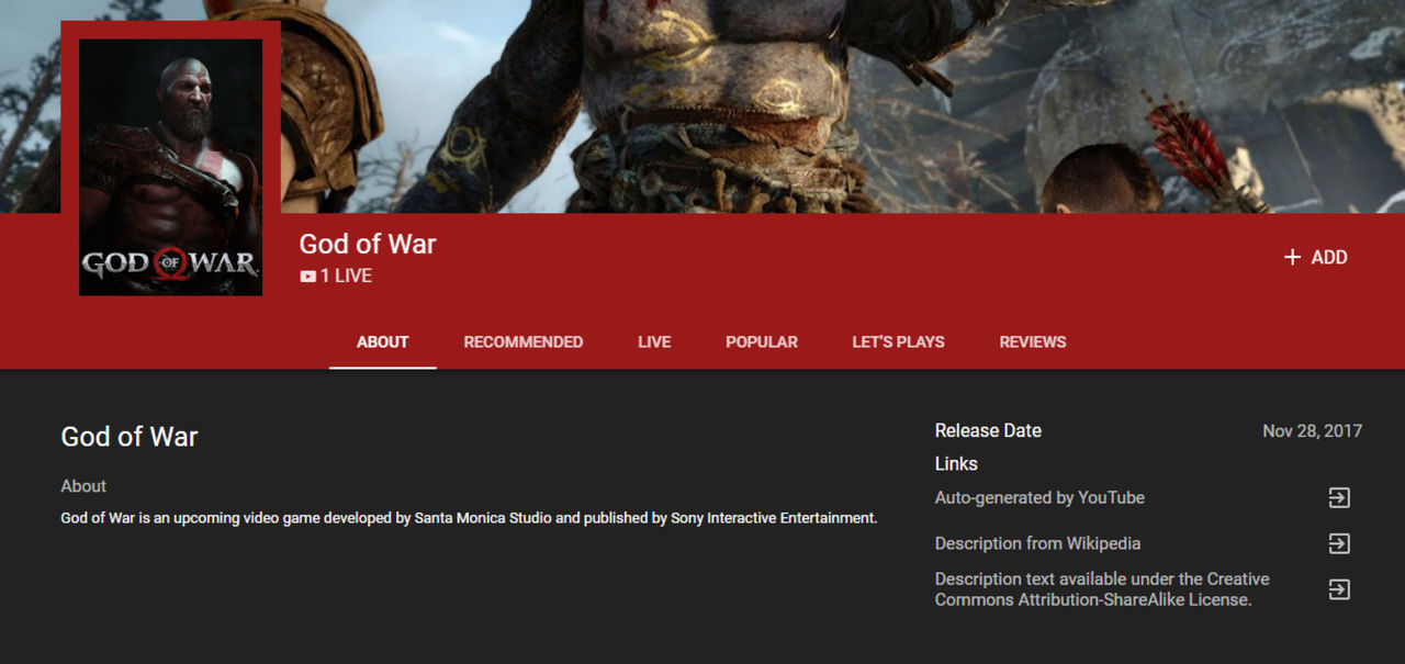 Släpps nya God of War den 28 november?