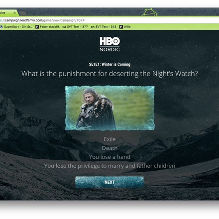 Hur mycket kan du om Game of Thrones? HBO låter dig testa 