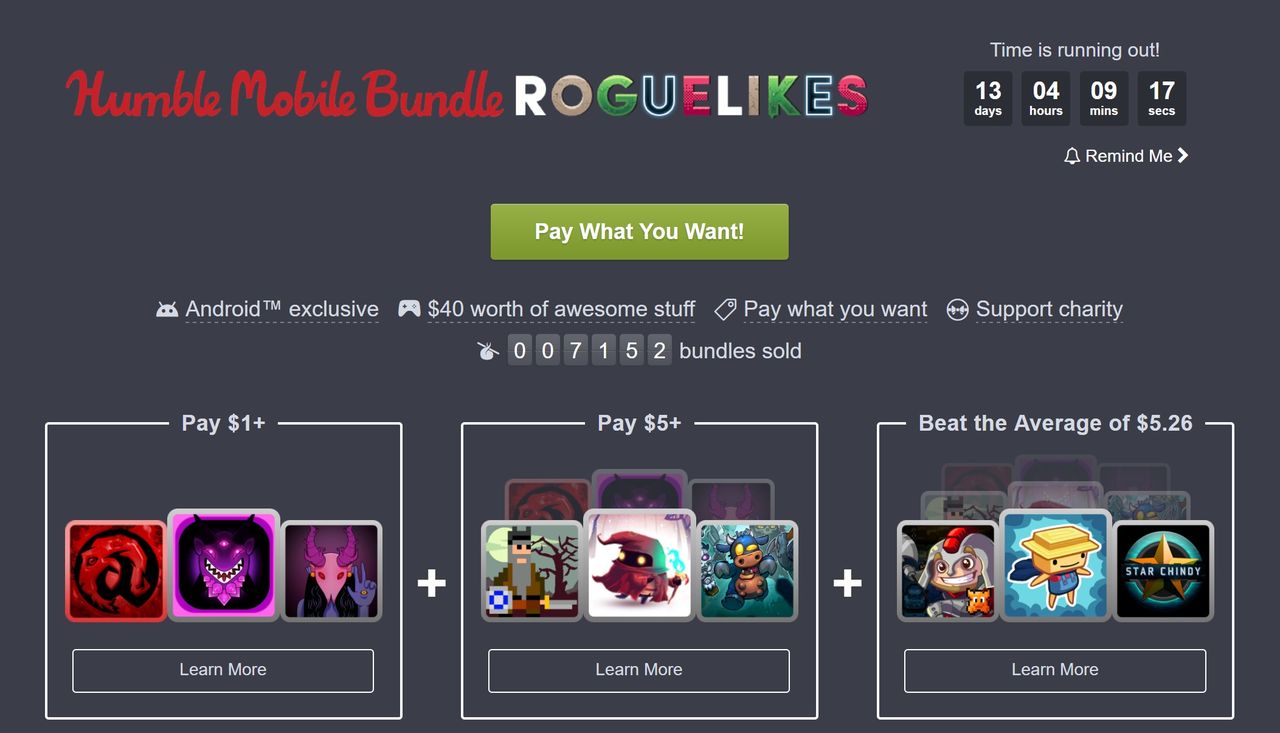 Ny Humble Bundle levererar rougelikes till mobilen