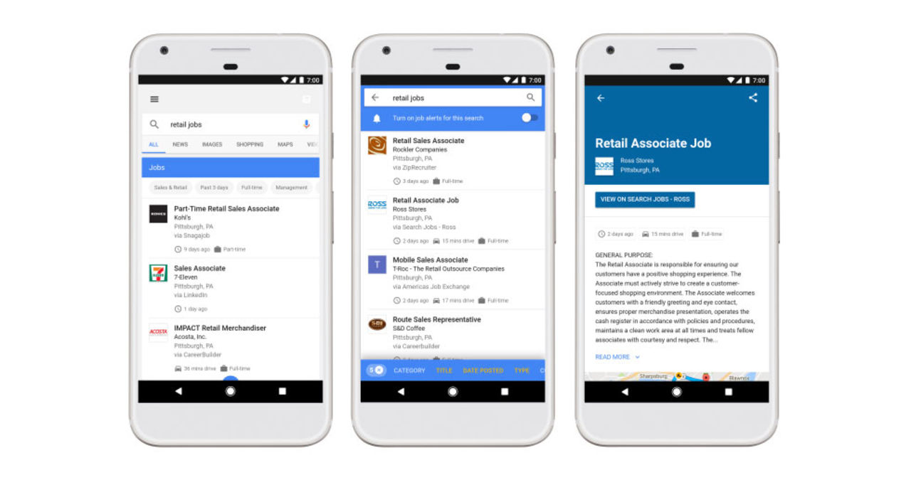 Sök jobb med hjälp av Google