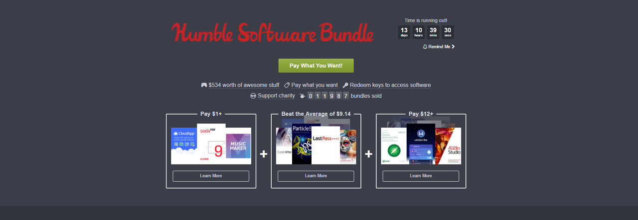 Humble Bundle rear ut en massa mjukvara
