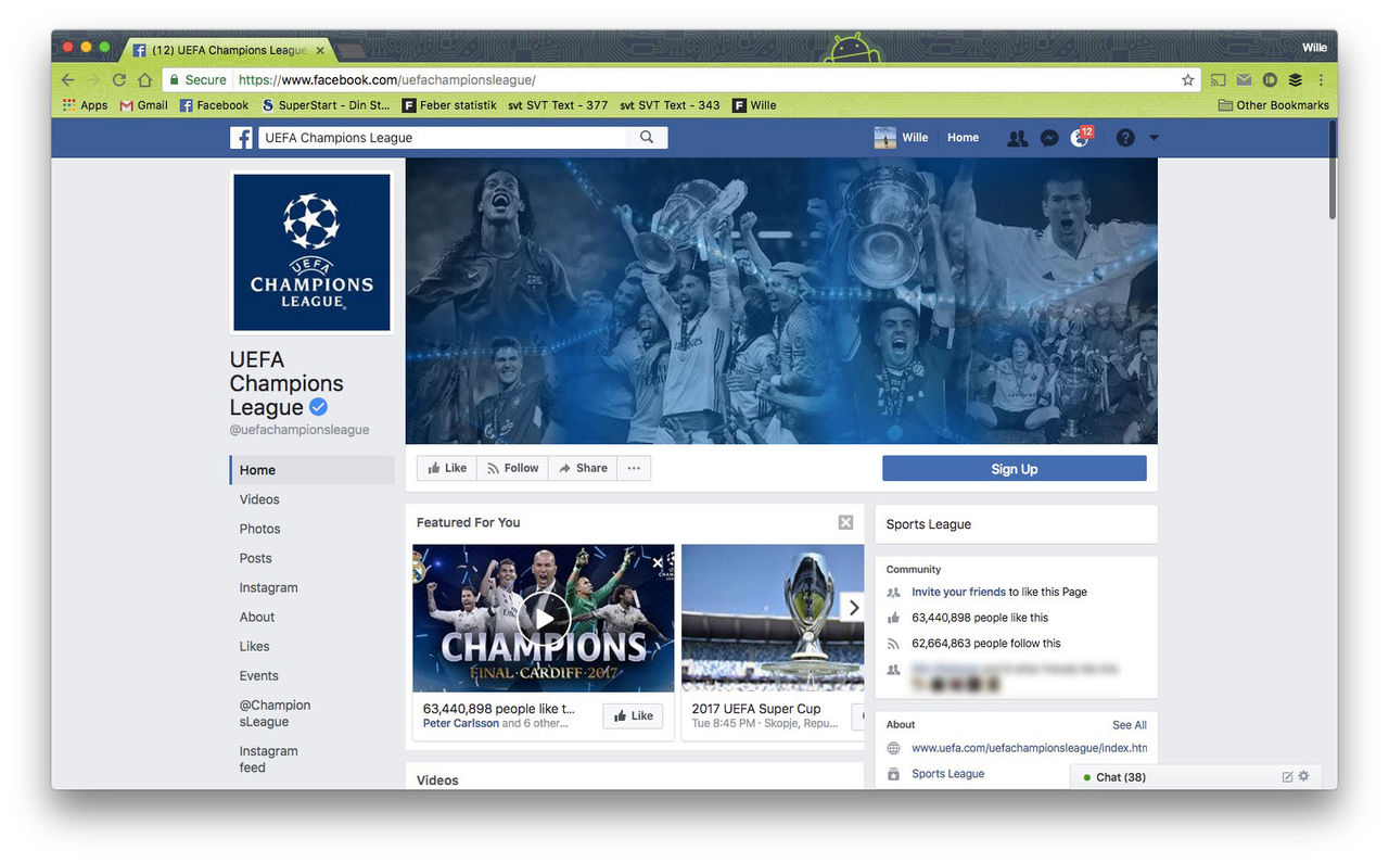 Facebook börja sända Champions League