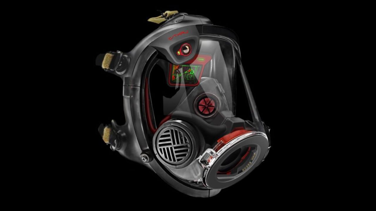 Brandhjälm med augmented reality