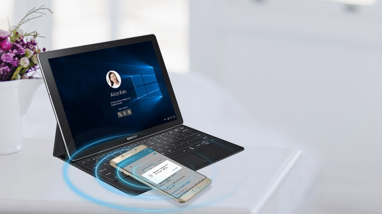 Logga in på Windows 10 med en Samsung Galaxy