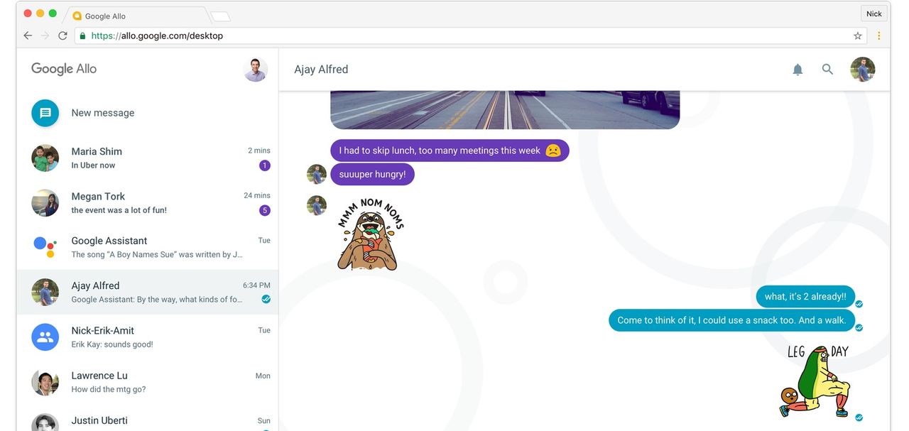 Webbversion av Google Allo några veckor bort