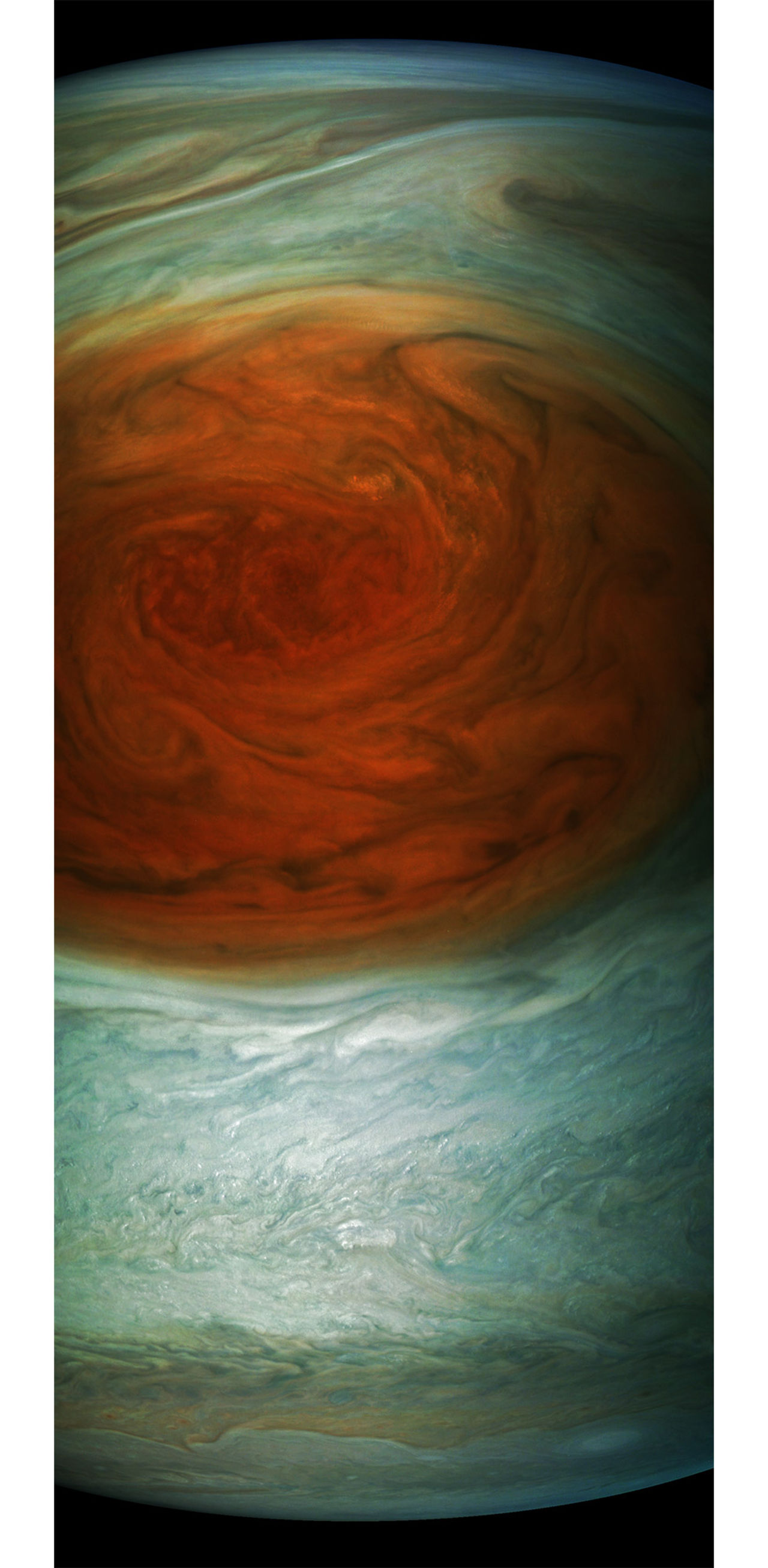 NASA släpper Junos första bilder på Jupiters gigantiska storm