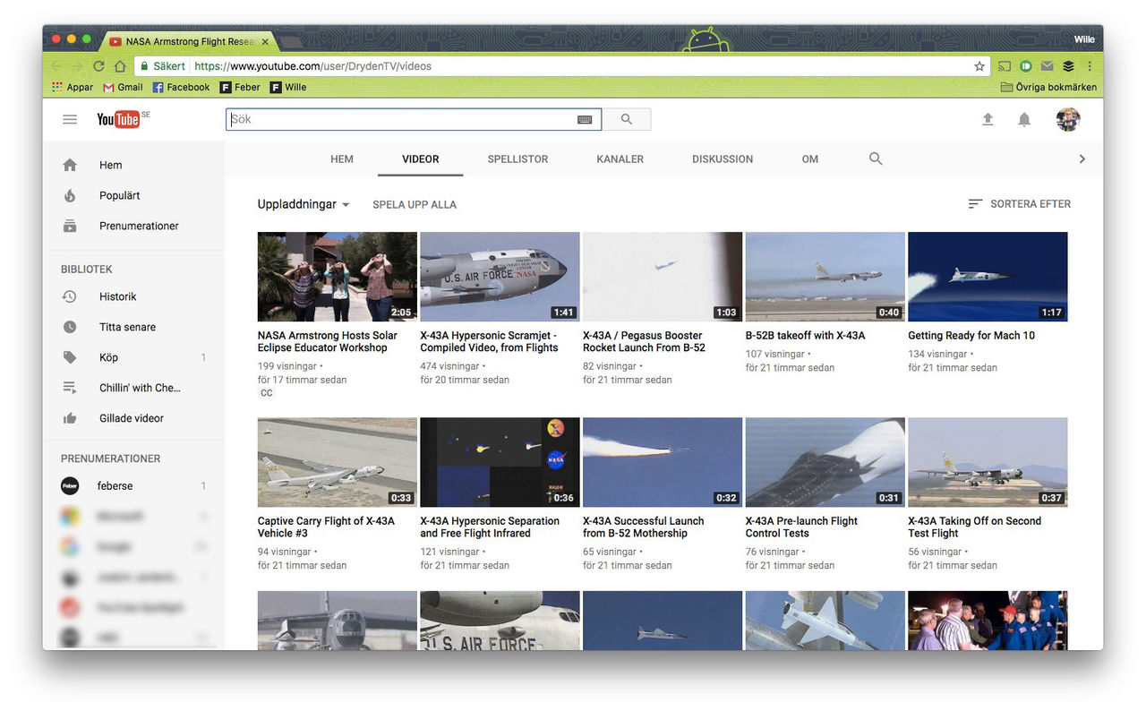 NASA lägger upp historiska rymdvideos på YouTube
