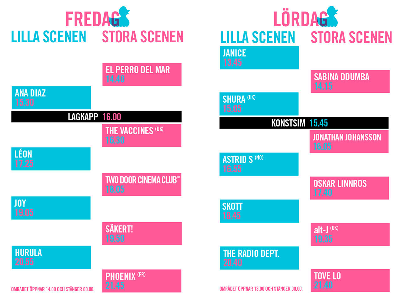 Spelschemat till årets Popaganda är här