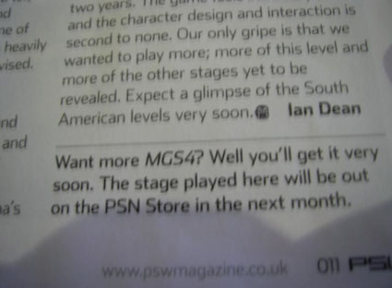 Metal Gear-demo nästa månad?