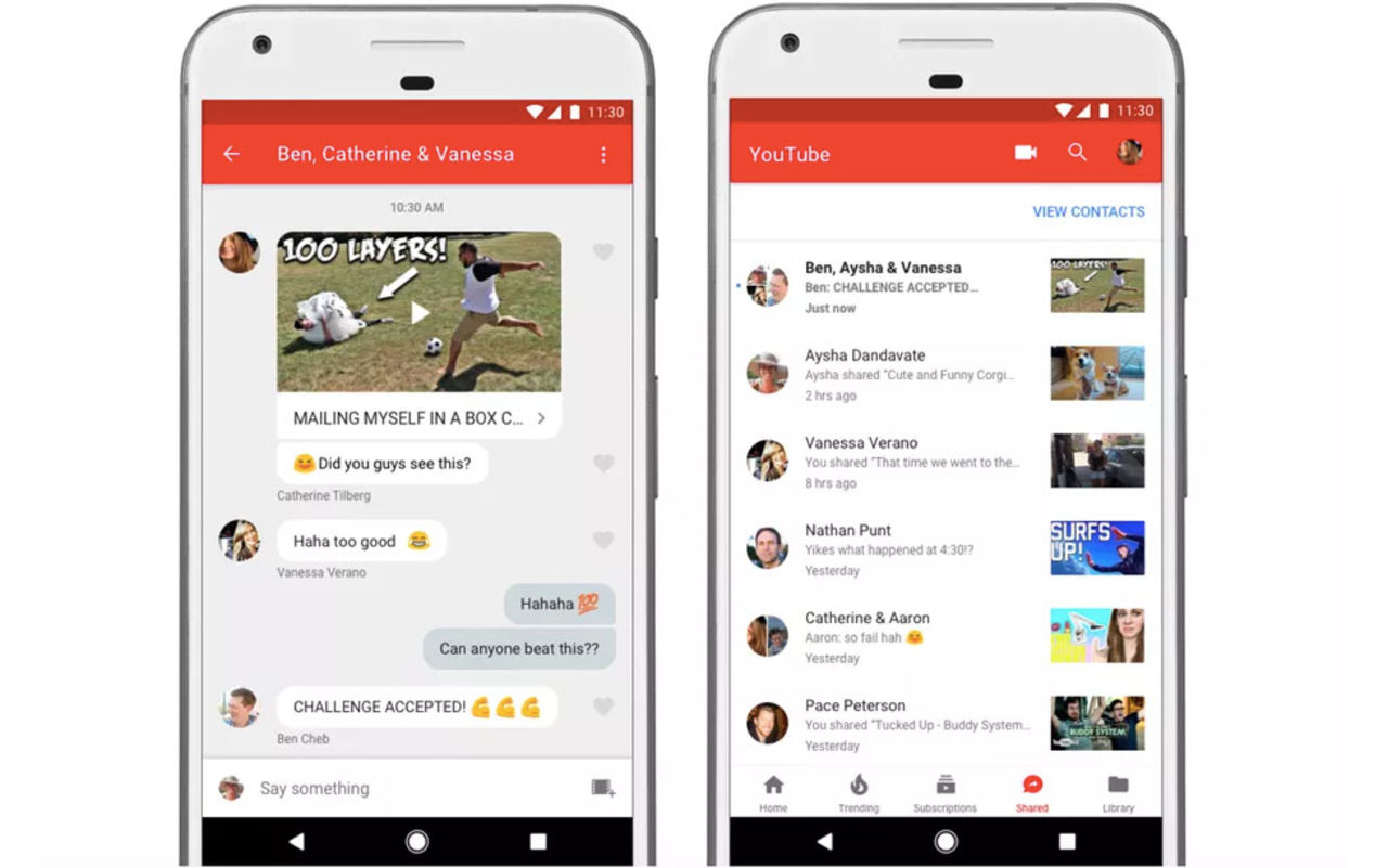 Ny delningsfunktion för YouTube-videos i mobilen