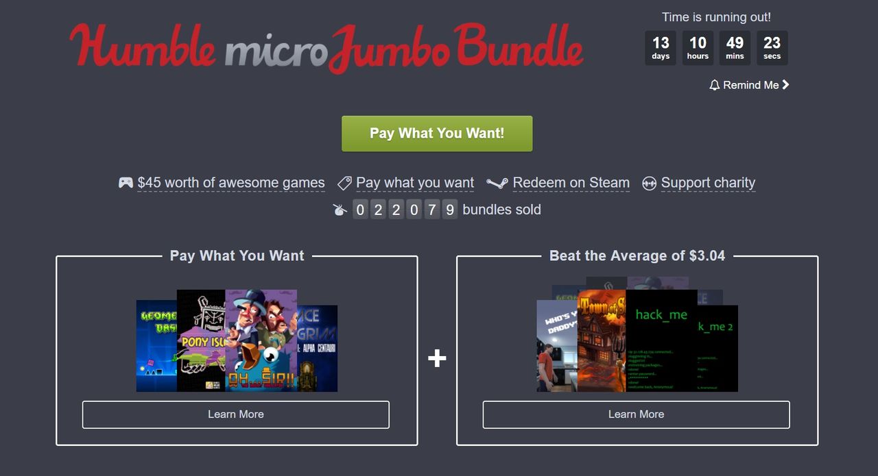 Ny Humble Bundle levererar en mängd minispel