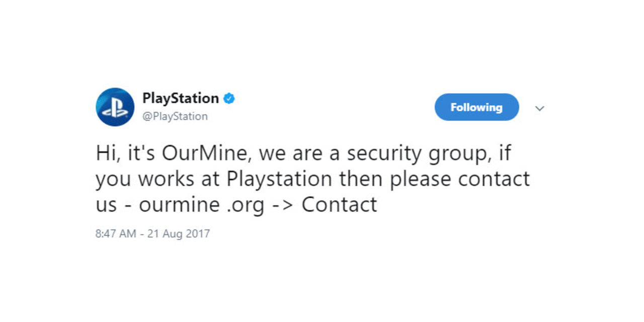 Sony Playstations sociala medier hackade