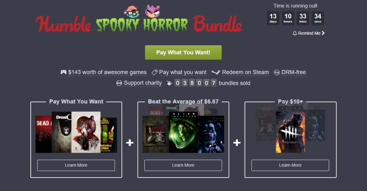 Roffa åt dig skräckspel i ny Humble Bundle