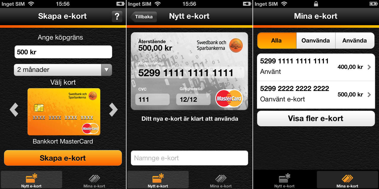 Klarna Har E Kort Likt Swedbanks Virtuella Bankkort