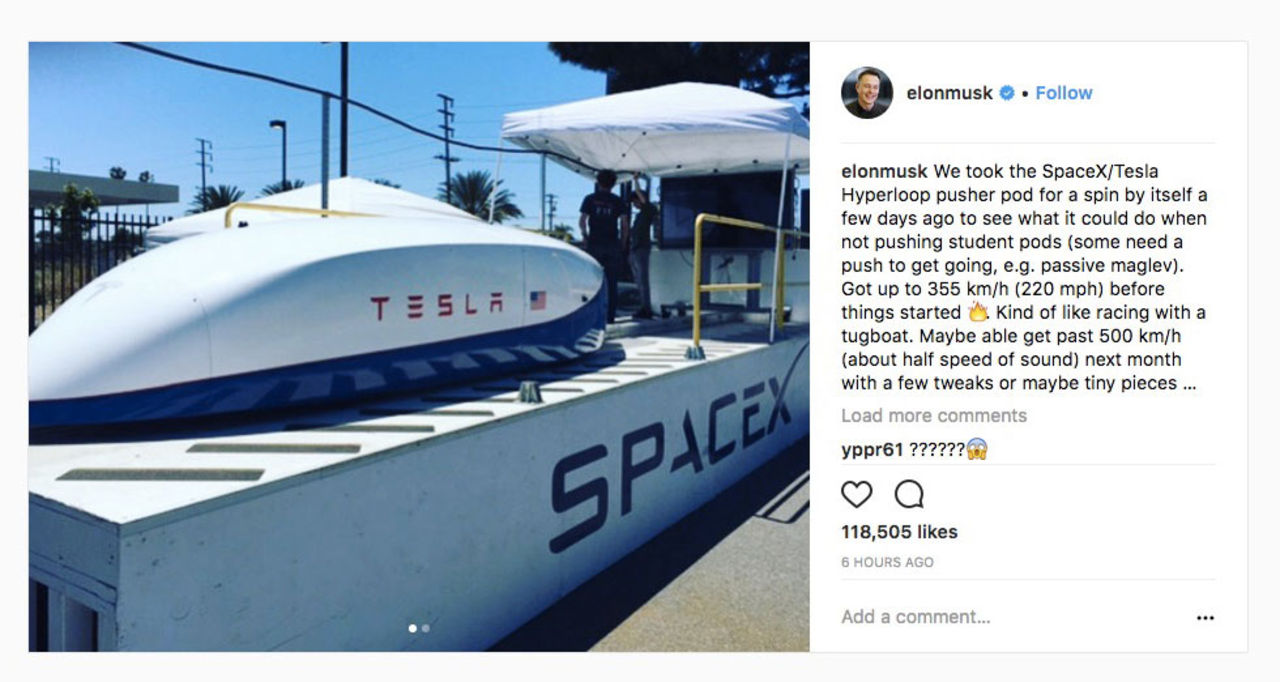 Teslas egen hyperloop-pod sätter hastighetsrekord