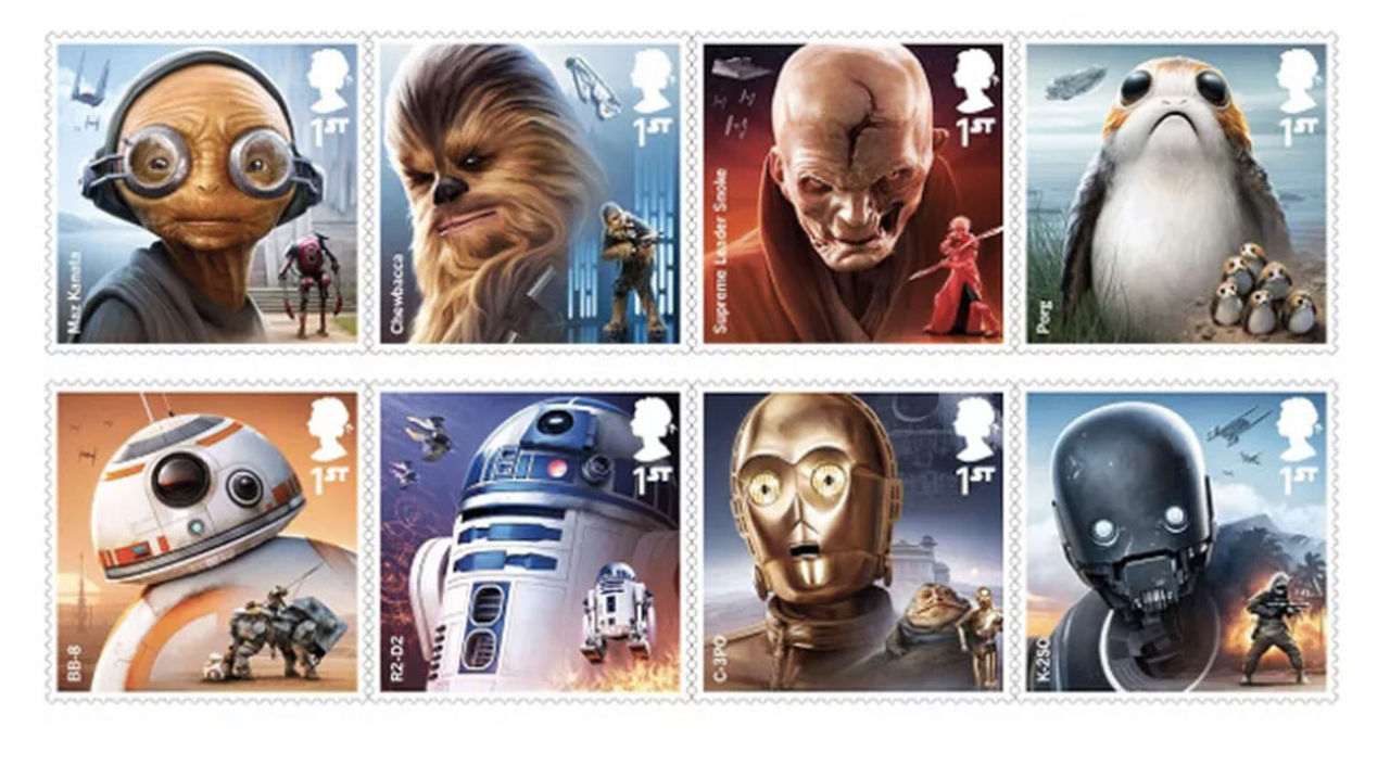 Brittiska postverket släpper Star Wars-frimärken
