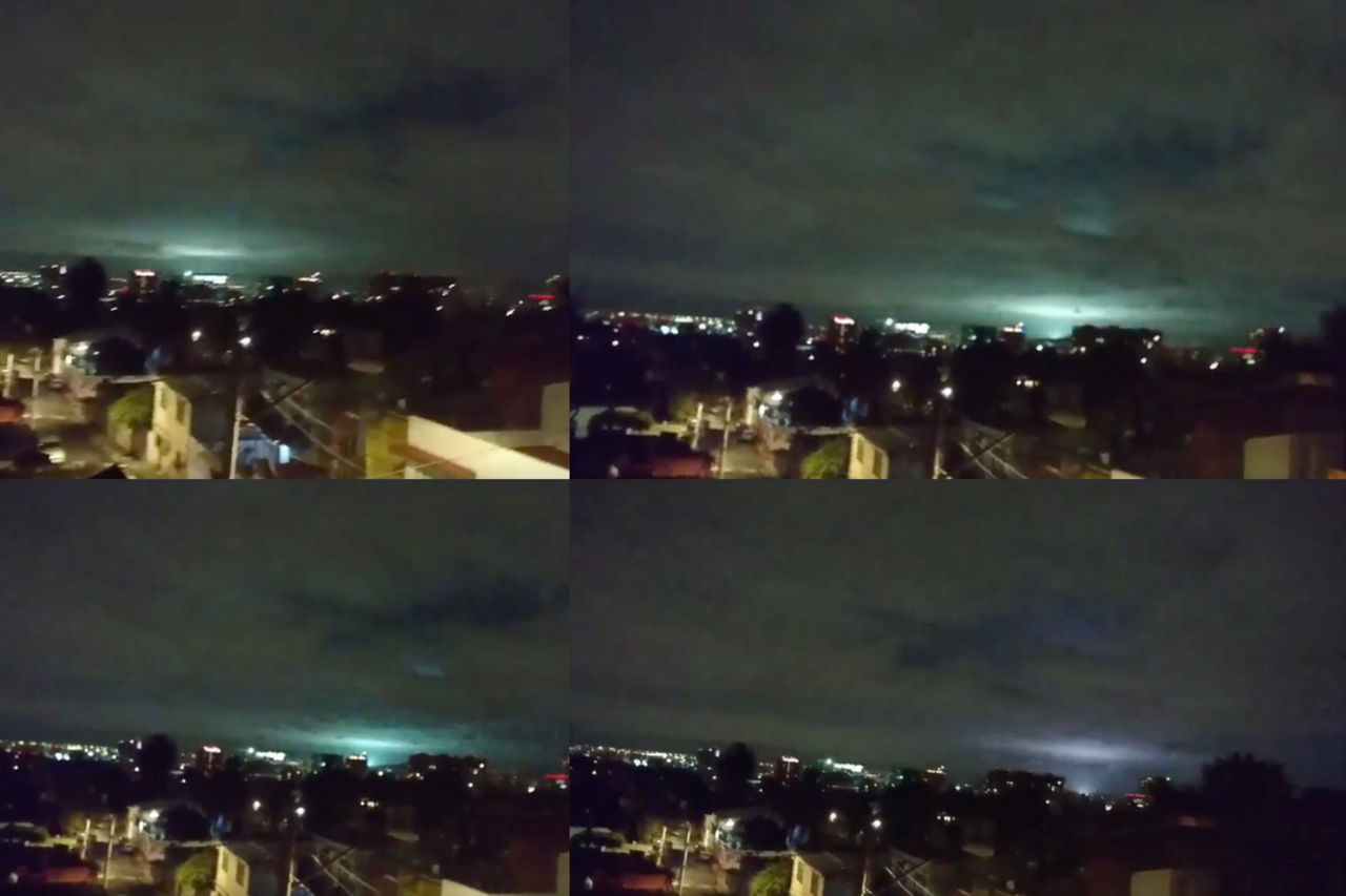 Jordbävningsljus i Mexico