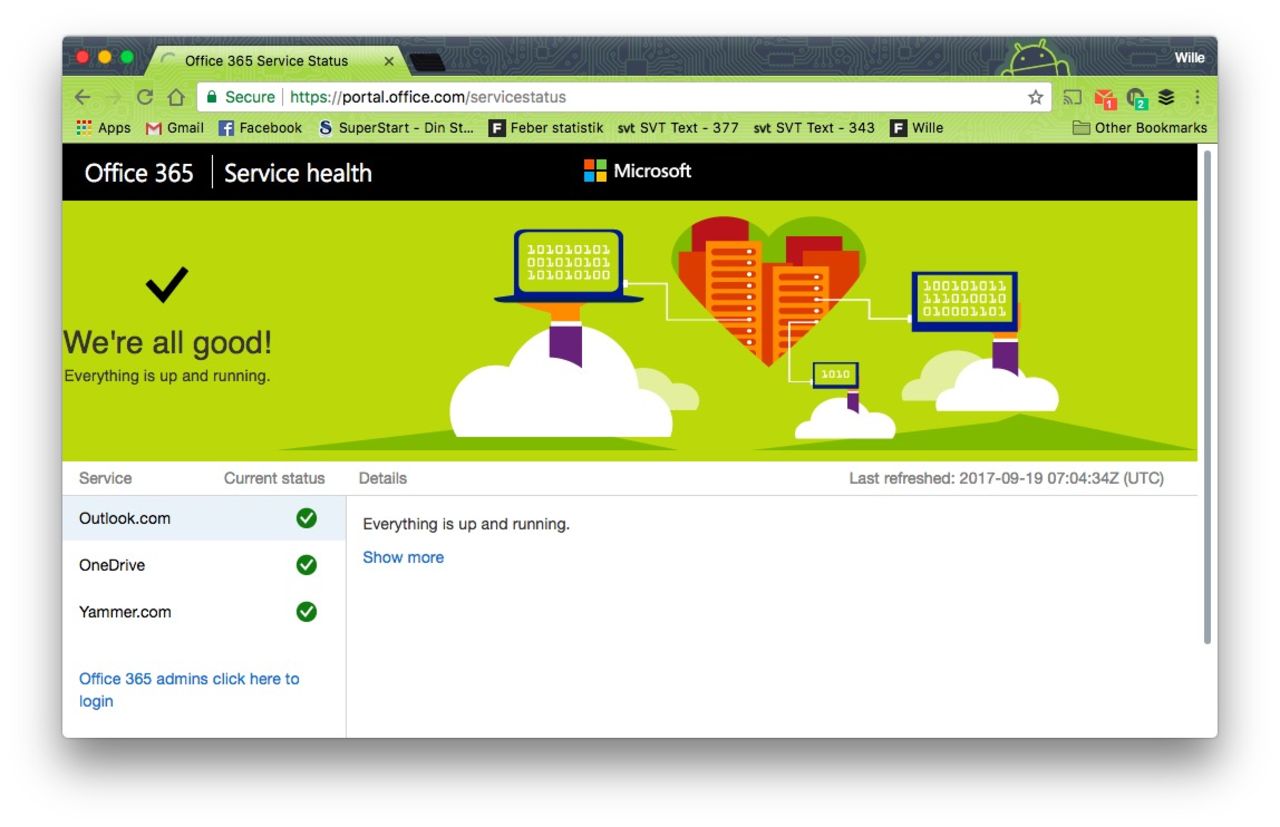 Nu rullar Outlook och Hotmail som det ska