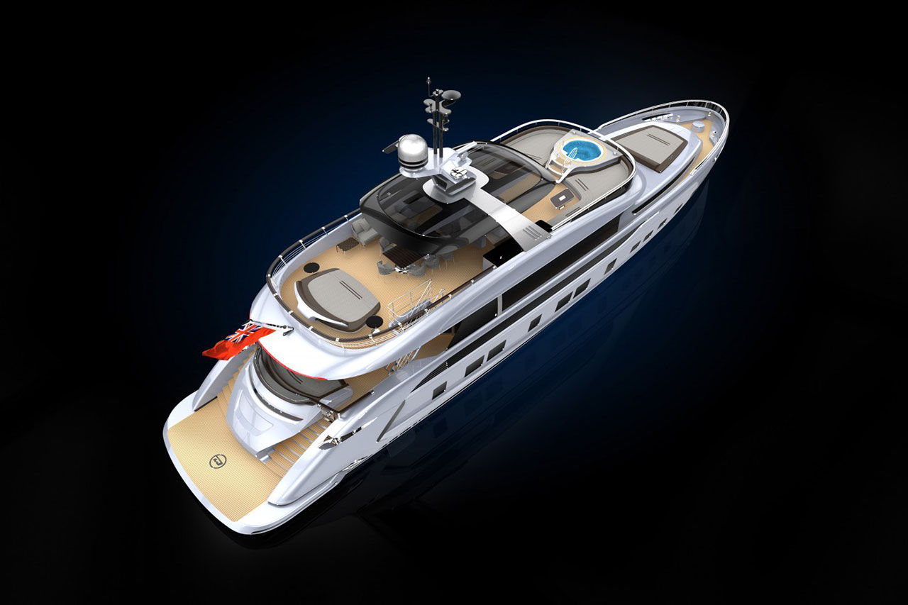 Porsche-yachten visas på Monaco Yacht Show