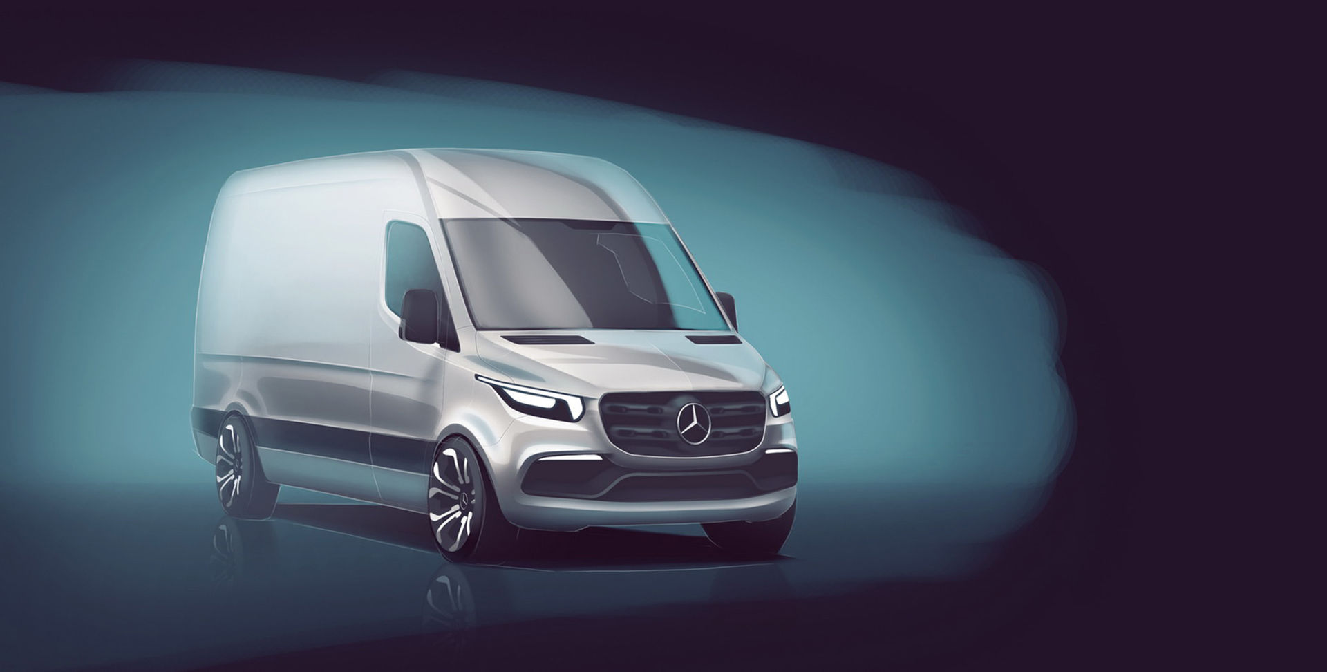 Första bilden på nya Mercedes Sprinter