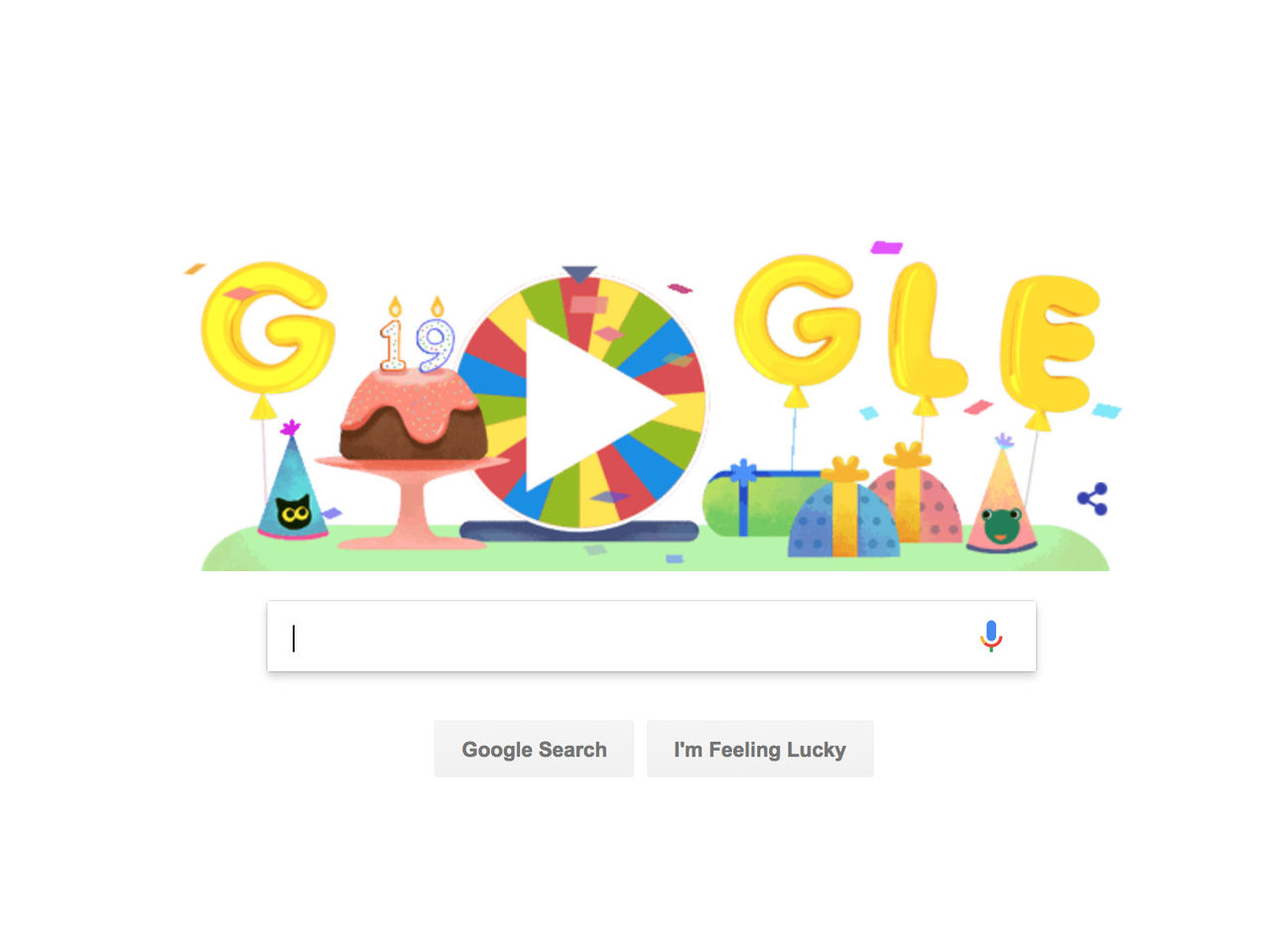 Google Doodle firar 19 år