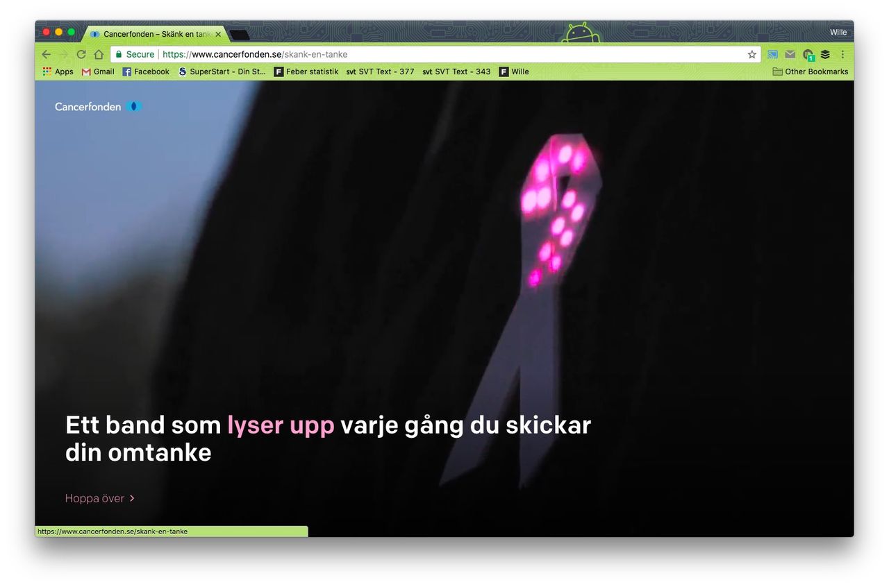 Rosa bandet blir interaktivt