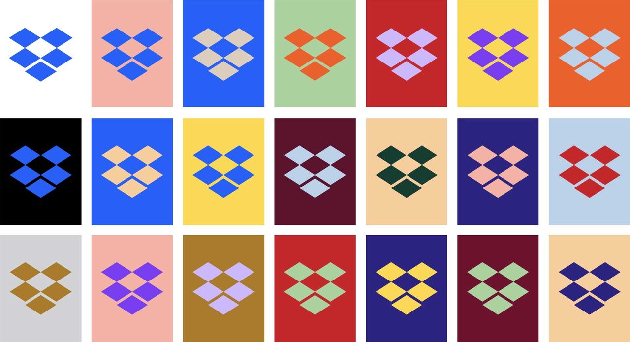 Dropbox logga får ett nytt utseende