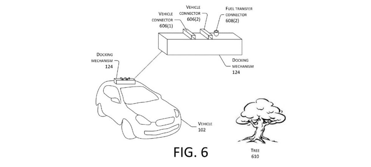 Amazon får patent på drönare som laddar elbilar