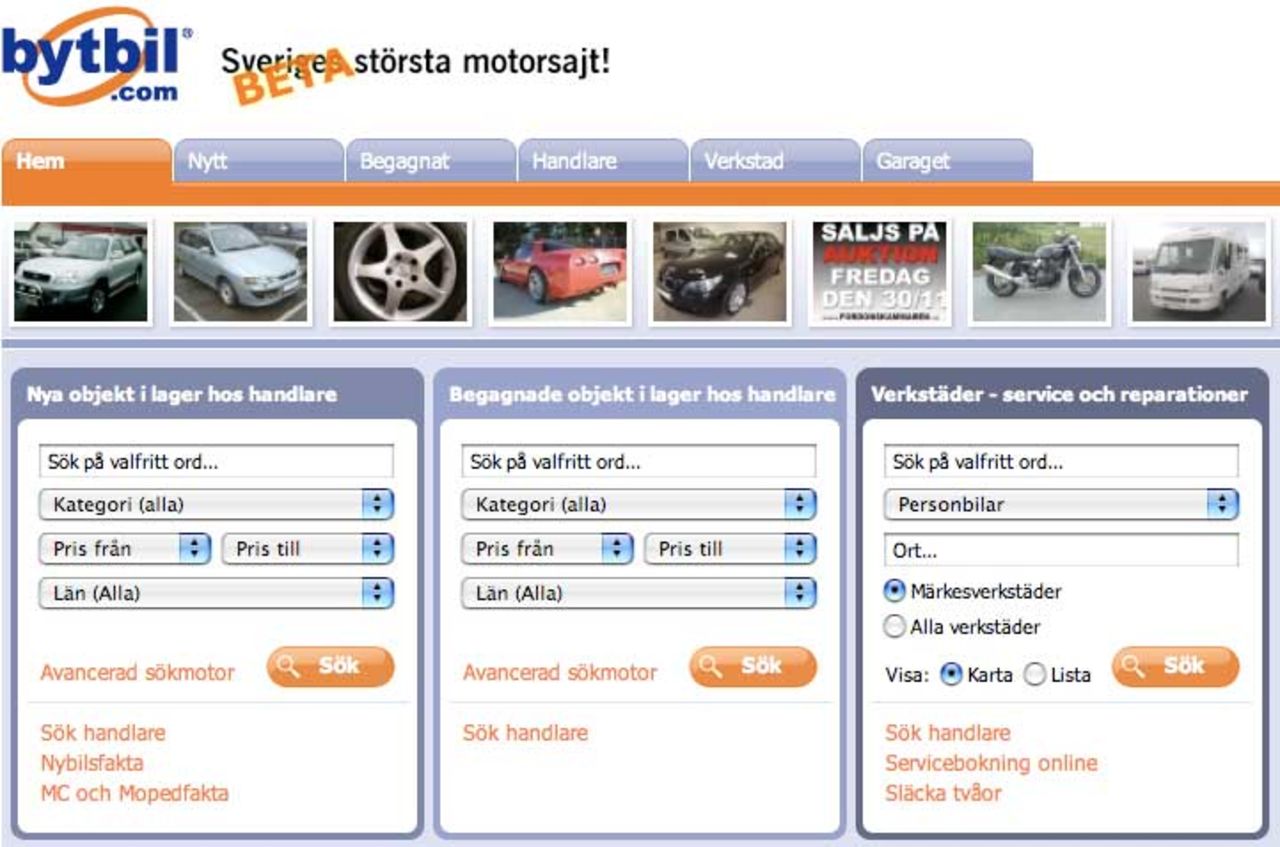 Bytbil.com i ny (beta) version