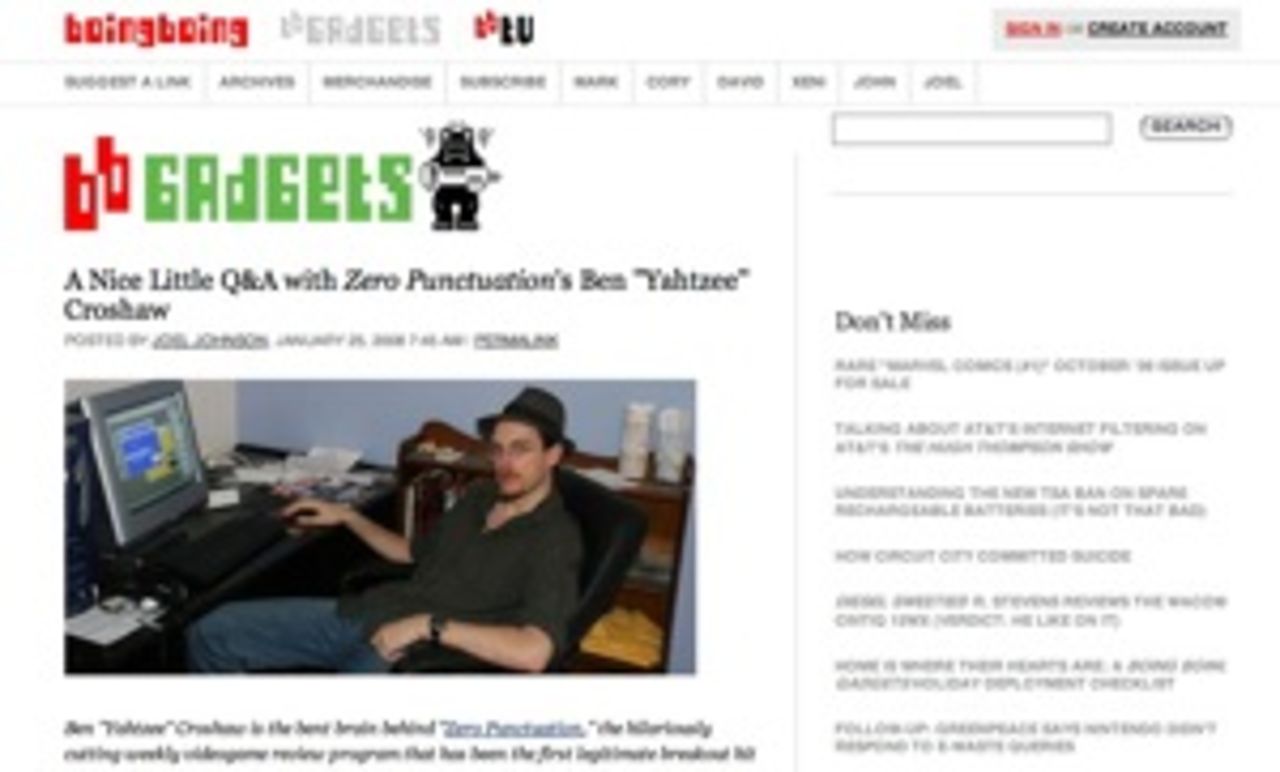 Bakom kulisserna på Zero Punctuation