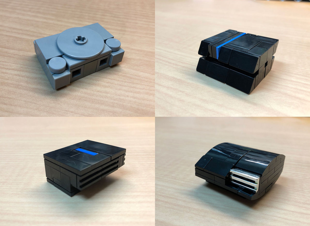 Alla Playstations byggda i Lego