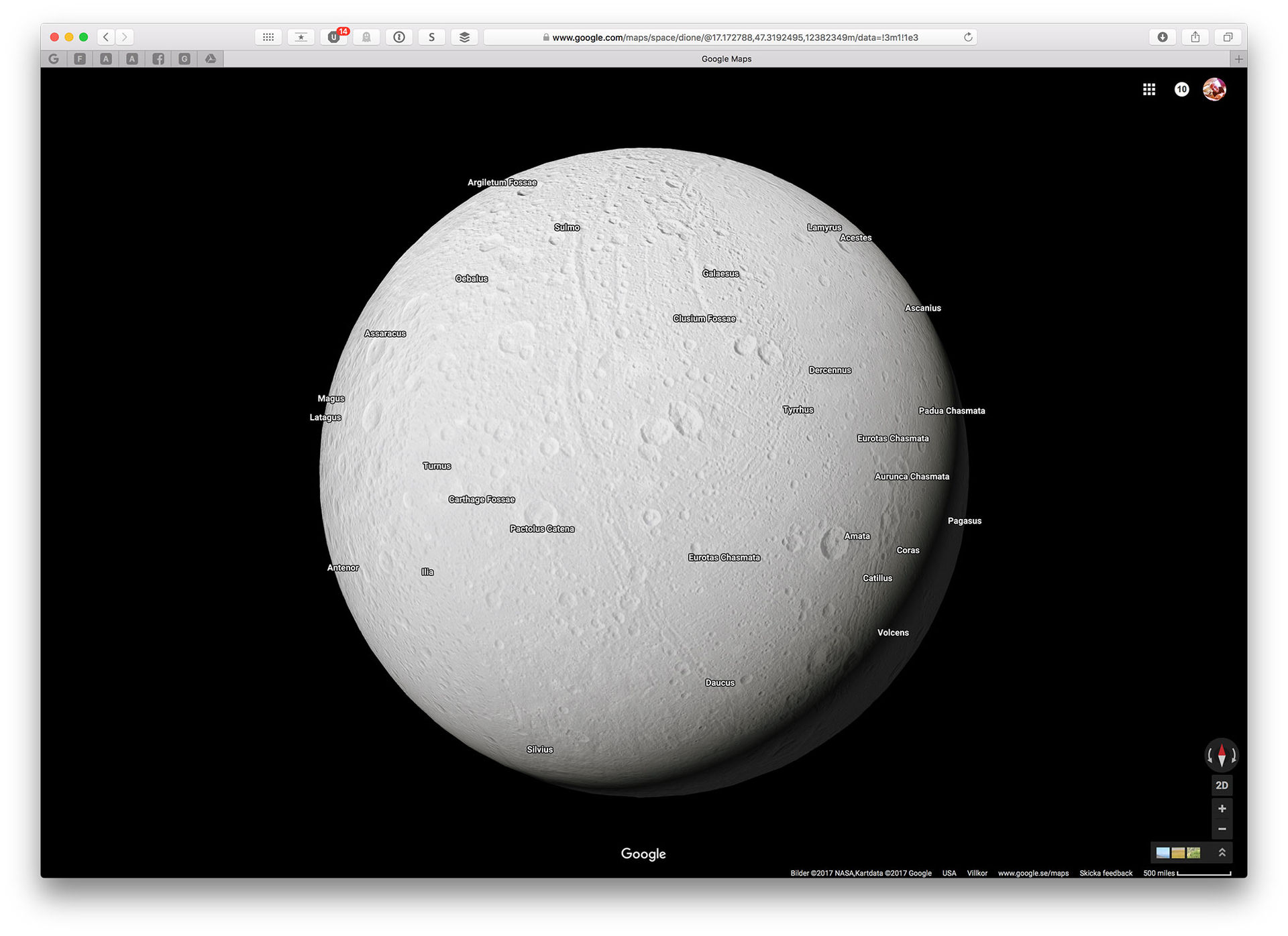 Dra till rymden med Google Maps