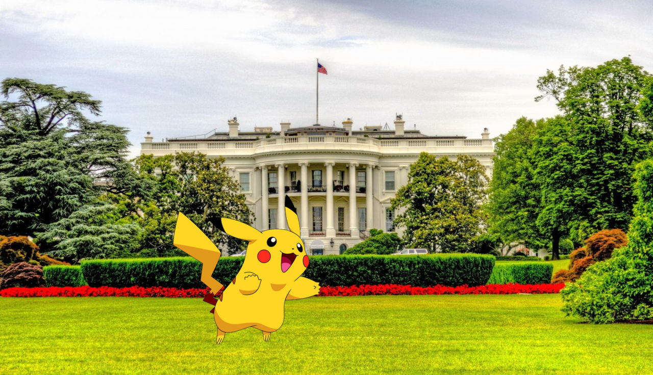 Man i Pikachu-kostym klättrade in till Vita huset