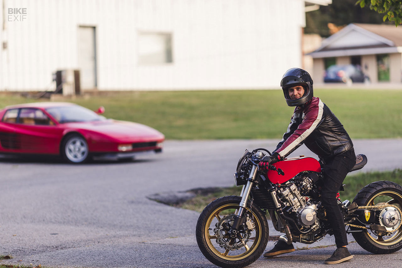 Caféracer inspirerad av Ferrari
