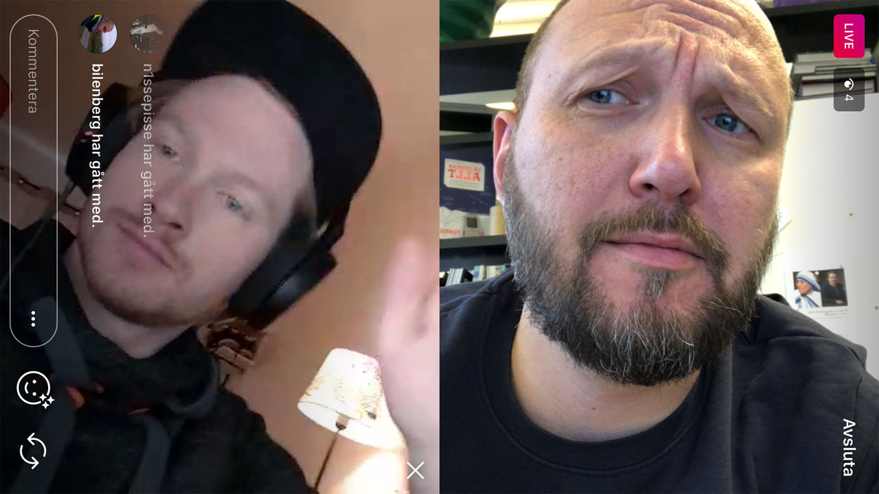 Sänd live på Instagram med en kompis!