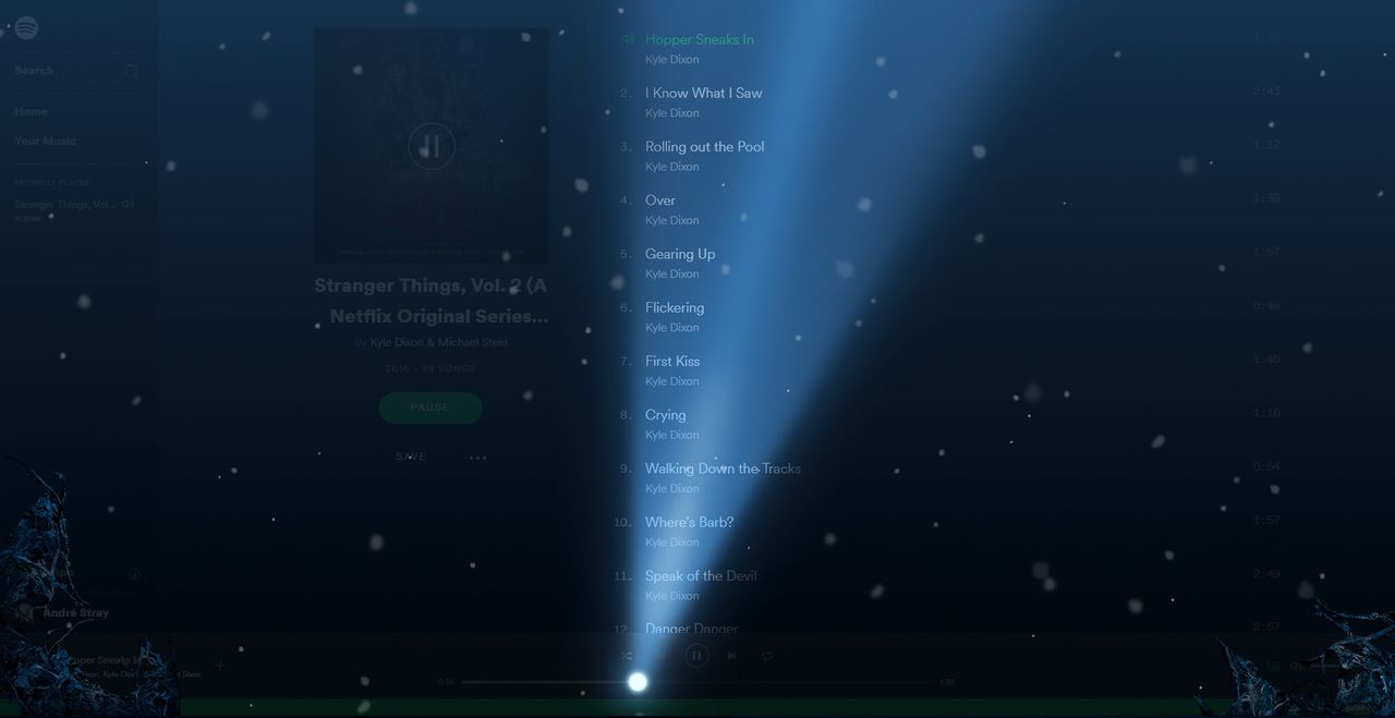 Spotify gömmer Stranger Things-påskägg i webspelaren