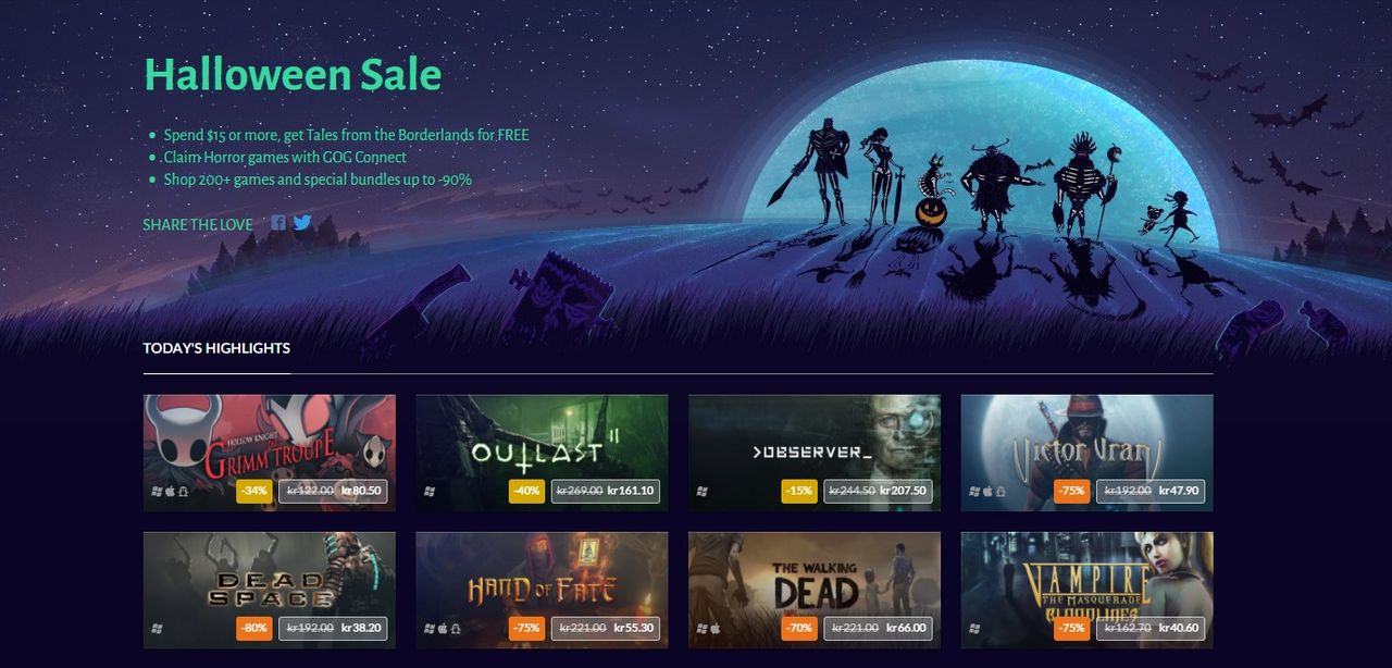 Även GOG kör Halloween-rea