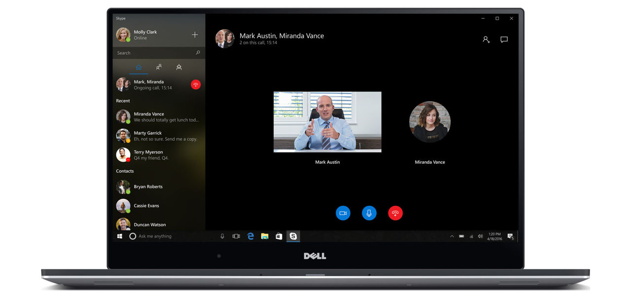 Skypes nya utseende är nu släppt till desktop