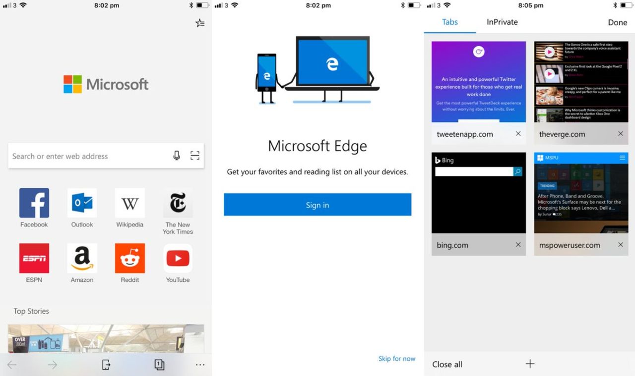 Microsoft uppdaterar Edge för iOS